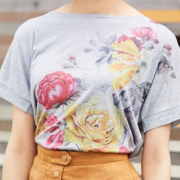 Dolman sleeve round hem tunic top - Picture 2 of 2